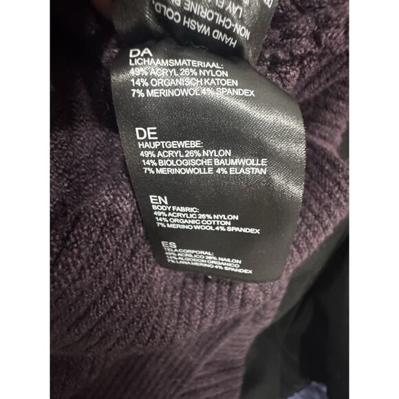 Ribbed Turtleneck Sweater Plum Purple Long Sleeve Cozy Casual Knit Top - Picture 8 of 10